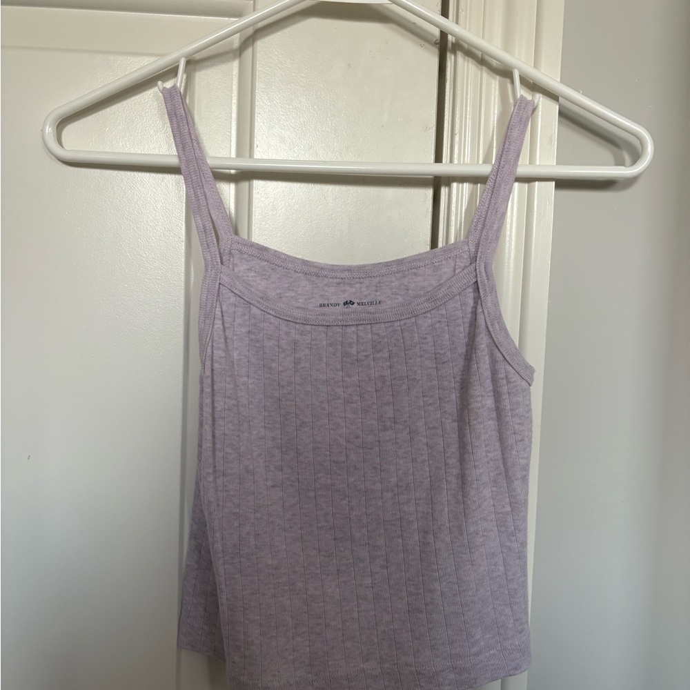 Rare Brandy Melville Periwinkle Ribbed Tank Top